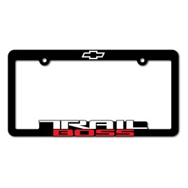 Trail Boss (2) Trail Boss License Plate Frames 3D Raised Letter Frame Brackets (1