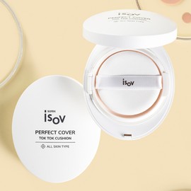 Isorb Perfect Cover Tok Tok Cushion (15g x 2 pieces) Tone-up, good coverage, glowing cushion, UV protection, triple functionality / 아이소브 퍼펙트 커버 톡톡쿠션(15gx2개입)톤업 커버력좋은 광채쿠션 자외선차단 3중기능성