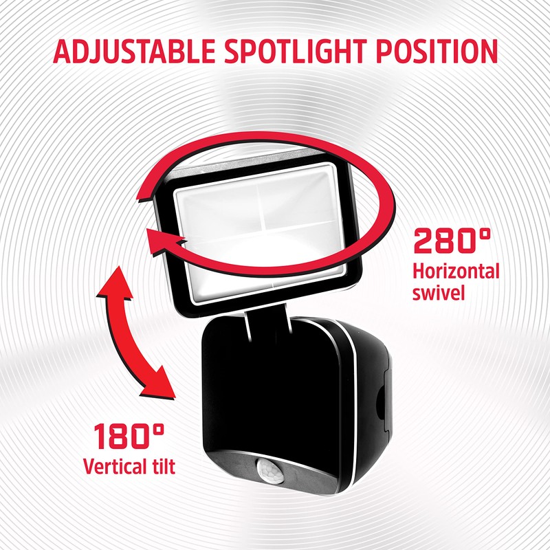 Energizer Single Head Security Light, Wireless, Battery Operated, 120° Motion