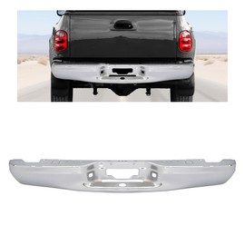 KUAFU Rear Step Bumper Face Bar Compatible with 1997-2003 Ford F150 F-150 for Flareside/Stepside/Crew Cab Style Step Bumper Steel Chrome Silvery Replacement for FO1102319 YL3Z17906BA