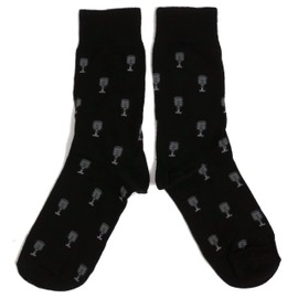 Mens Karaoke Microphone Musician Black Socks UK 6-11 / Eur 39-45 / USA 7-12