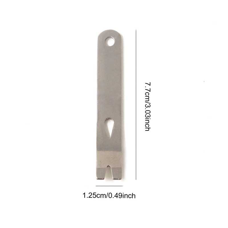 Honbay 2PCS Stainless Steel Mini Multi-function Pocket Pry Bars Crowbars