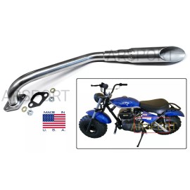 ARSPORT Exhaust Header pipe for TrailMaster MB200-2 / Hurricane 200X Minibike Mini Bike.