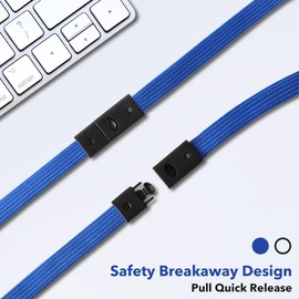 Gimars 25pcs Lanyards for ID Badges with Safety Breakaways Neck Lanyard with Metal Clip for Pass Card Badge Holders