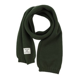 Kids Winter Knit Scarf Solid Warm Neck Warmer Toddler Soft Long Scarves for Boys Girls Neckerchief Collar Warp Autumn (Army Green)