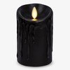 Luminara Wax Drip Flameless LED Candle, Black 3" x 4.5",