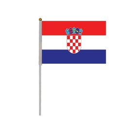 20 Pieces Croatia Hand Crank Flags for National Holiday Party Parades Hand Flag Croatia Sports Events Decoration Bar Flags Croatia Croatia Flags