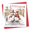 Christmas Card for Son & Daughter-in-law. Mr and Mrs Snowman