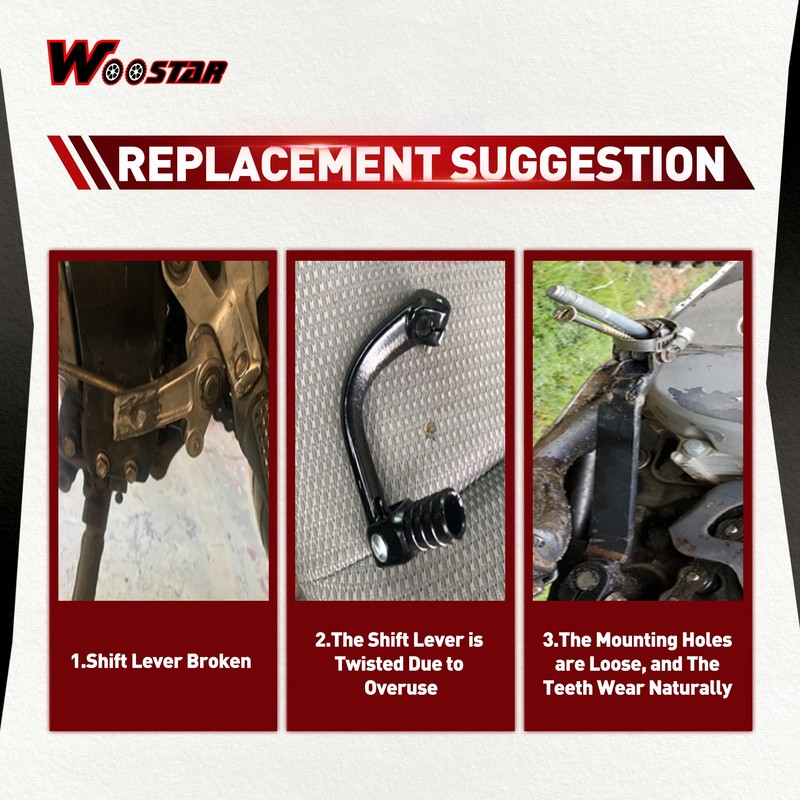 WOOSTAR Gear Shifter Lever Replacement for 50cc 70cc 90cc 110cc