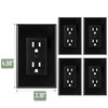 Bates- Duplex Wall Plate, 10 Pack, Black, Electrical Outlet Cover