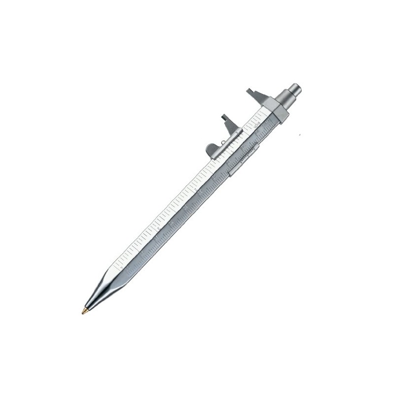 Cleo Messograph Retractable Ballpoint Pen, Blue Refill and Caliper Chrome-Plated
