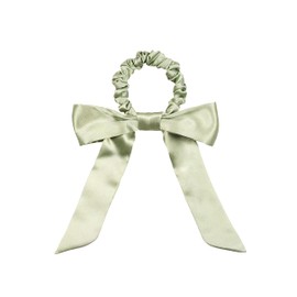 COCOSILK Hair Rubber Silk Hair Elastic Ribbon Silk Scrunchie 100% Silk Office Hair Accessories Cute Adult (Pistachio Green)