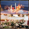 Rossesay 10 Pcs LED Flameless Taper Candles with String Light