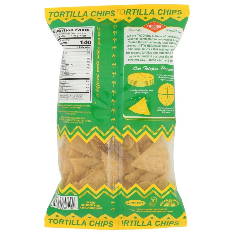 Vista Hermosa Tortilla Corn Chips 9.0 oz (Pack of 9)