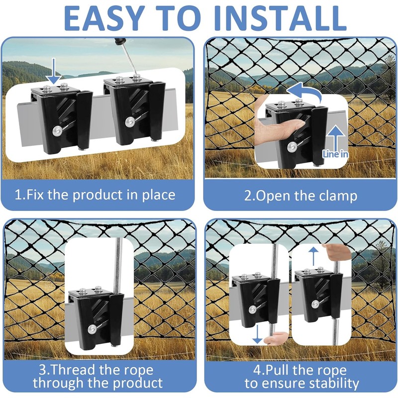 Pontoon Fender Clips for Square Rails, Mental Pontoon Boat Bumpers