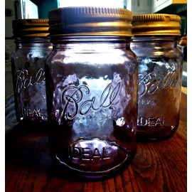 BALL PINK Pint Mason Jar ~ PRESTO GLASS CANNING LID  ~  Collector's Edition GIFT