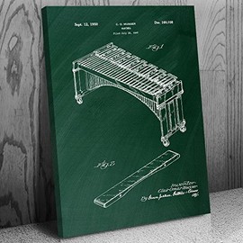 Marimba Keyboard Patent Canvas Print (12x18) Musician Gifts, Classroom Decor, Percussion Gifts, Dad Gifts, Music Wall Art, Teacher Gifts