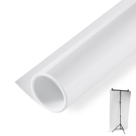 Meking 47.25X78.74 Inch PVC Backdrop Matte&Smooth PVC Background White Background Backdrop Paper for Product Video Photography Photo Studio
