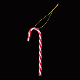 30 piezas de plástico para decoración de bastón de caramelo, adornos colgantes para árbol de Navidad, manualidades, fiesta, suministros de día festivo, rojo y blanco