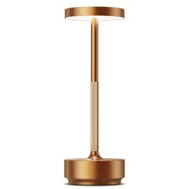 SAKRINGT Rechargeable Cordless Table Lamp - Battery Operated LED Portable Table Light with 3 Color Stepless Dimming, Memory Function - IP54 Waterproof for Outdoor, Restaurant, Patio, Camping