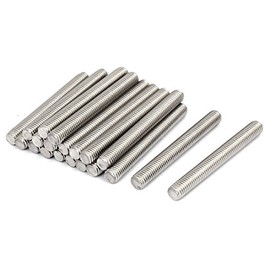 sourcing map 304 Stainless Steel Full Threaded Rod Hardware M8 x 70 mm 1.25 mm Thread Pack of 20
