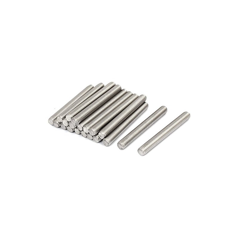 sourcing map 304 Stainless Steel Full Threaded Rod Hardware M8