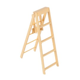 Namvo 1/12 Miniature Ladder Dollhouse Furniture Miniature Dollhouse Wooden Ladder Model Miniature Landscape Accessories For DIY Dollhouse Decoration Garden Decor