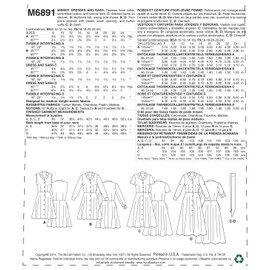 McCall's Pattern Company M6891 Misses' Dresses and Sash Sewing Template, Size B5 (8-10-12-14-16)