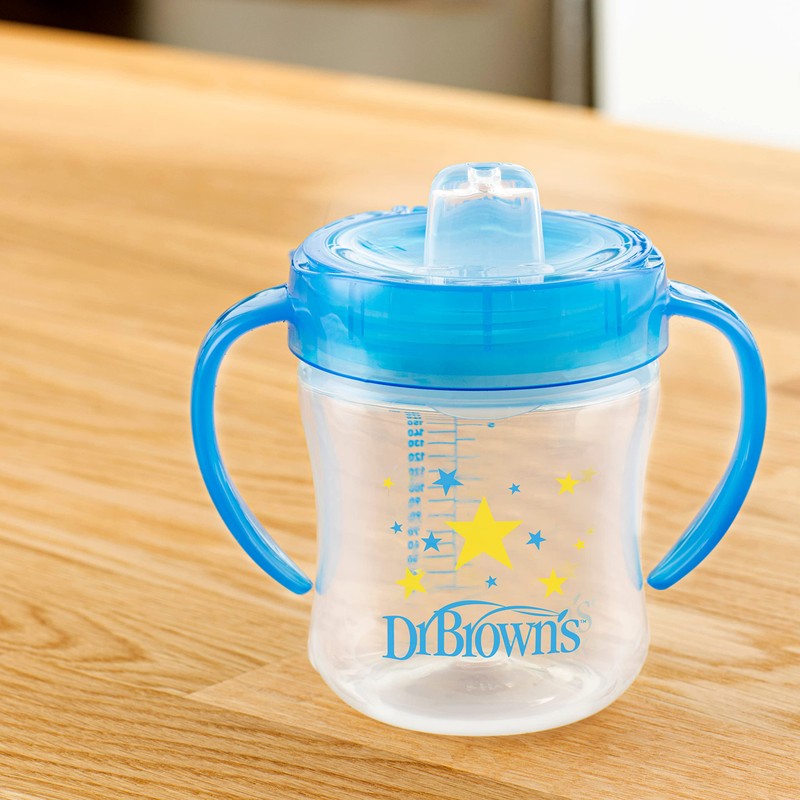 Dr. Brown's Milestones Soft Spout Sippy Cup with Handles, Blue