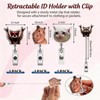 3 Pcs Funny Badge Reel, Badge Reel Funny Retractable Clip