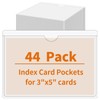 44 Pack Clear Adhesive Pockets, Labels Holder for Storage Bins,
