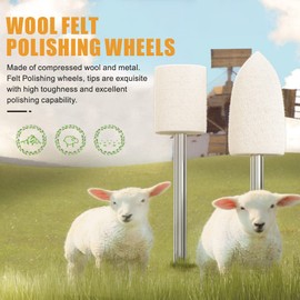 FOTYBEI 80PCS Polishing Buffing Wheel for Dremel Polishing Kit, Wool Felt Polishing Wheel for Dremel Rotary Tool Accessories, with 1/8" Shank for Jewelry Metal Polishing