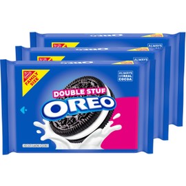 OREO Double Stuf Chocolate Sandwich Cookies, Family Size, 3 Packs