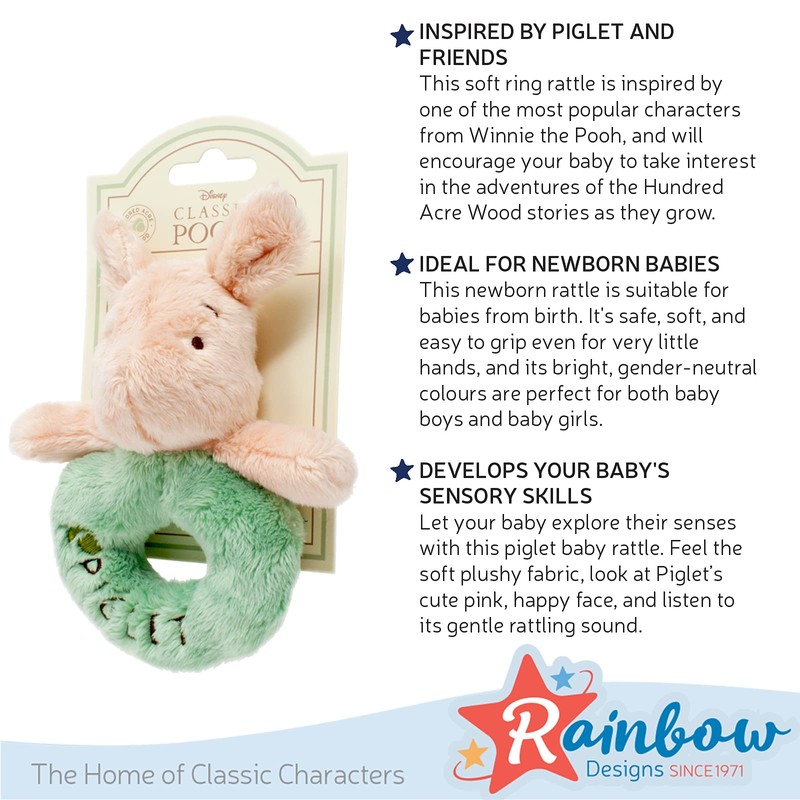 Classic Piglet Ring Rattle