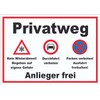 Privatweg KeinWinterdienst Durchfahrt Parken verboten Sign A4 (210 x 297