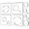 Monliful Pack of 4 Circle Inlay Template Set Router Templates