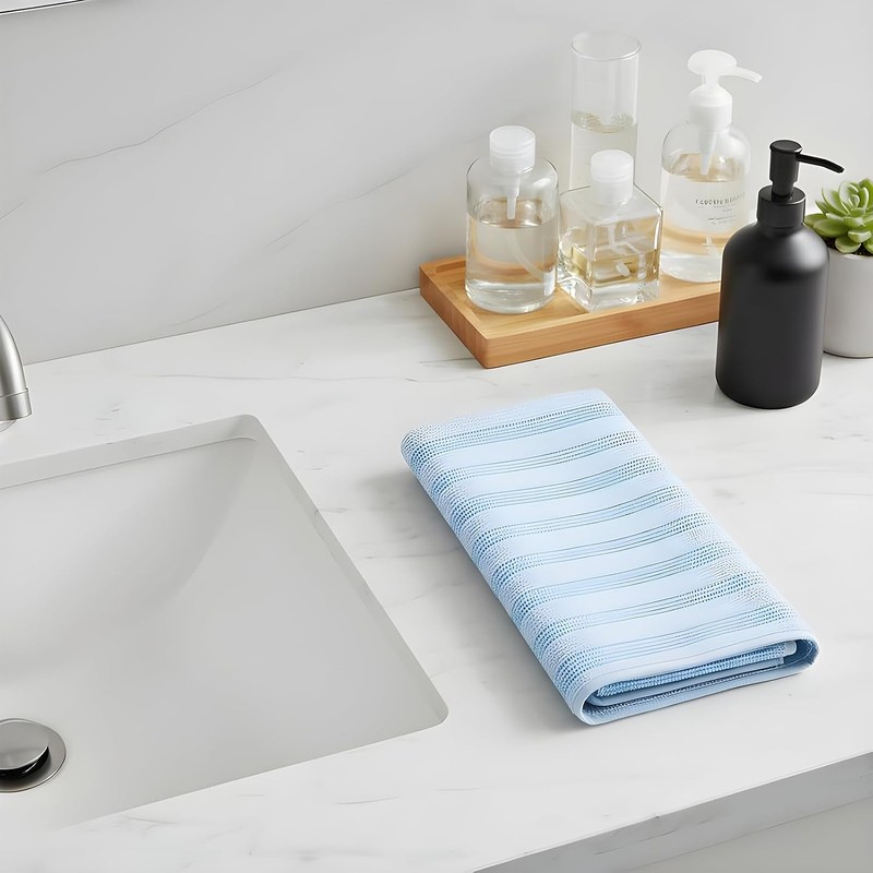 Toalla Exfoliante Corporal Toallas Baño Largas Secado Rápido Doble Cara