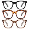 ZXYOO 3 Pack Oprah Style Reading Glasses for Women Blue