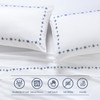 PANDATEX Luxurious 100% Cotton White Embroidered Sheets - 80s Ultra