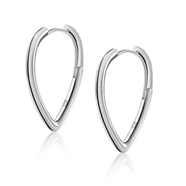 ALEXCRAFT Hoop Earrings Gold Silver Small Earrings Silver 925 Gift for Women Girlfriend Mum Girls, Sterling Silver, No Gemstone