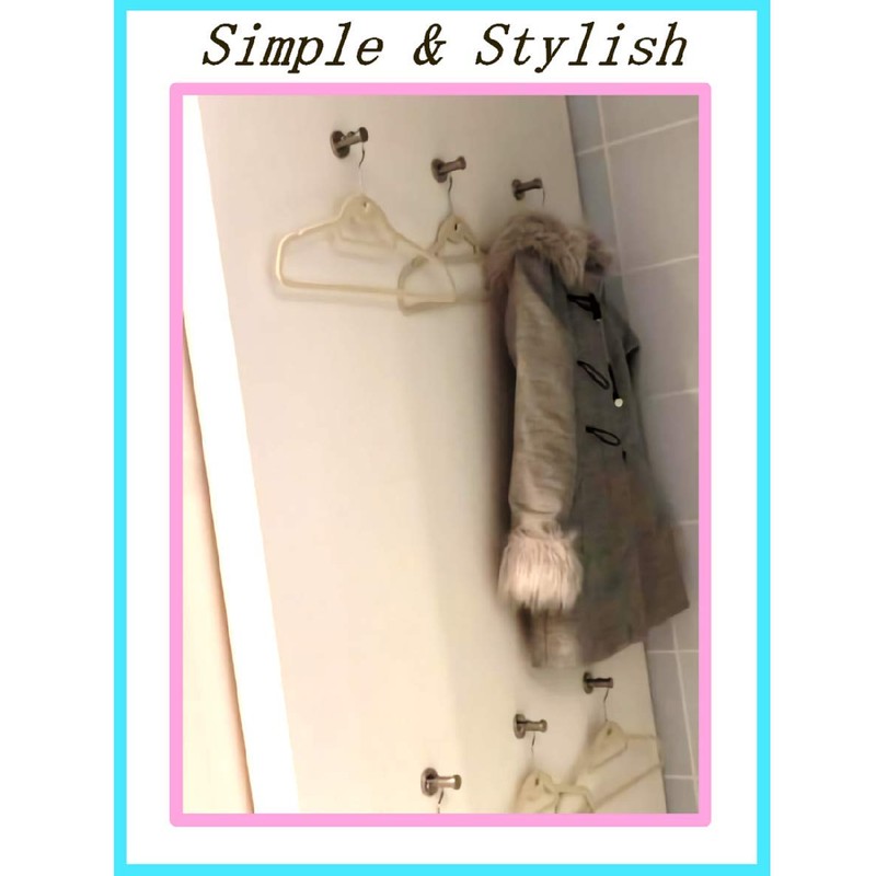 Uregish Wall Hooks, Stainless Steel, Stylish, Simple Design, 6 Pieces,