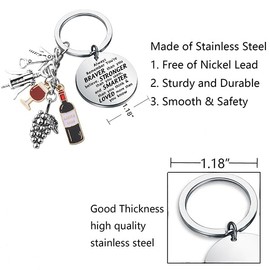 Wine Keychain Funny Wine Gifts For Wine Drinkers Wine Lover Gifts Wine Bottle Opener Key Chain Grape Keychain