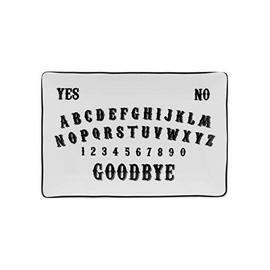 Enchanting Black & White Ceramic Spirit Board Trinket Dish - 1.5cm x 16cm (1 Pc) - Exquisite Decor & Bewitching Design Perfect for Storing Treasures & Keepsakes