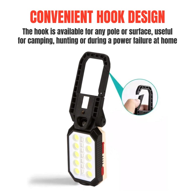 NightBuddy Magnetic Rechargeable Portable Work LED Light with Hanging Hook