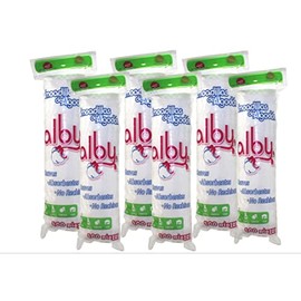 ALBY ALMOHADILLA DE ALGODÓN C/100 PZS (PACK DE 6) 600 PIEZAS DE ALMOHADILLA FACIAL ALBY DESMAQUILLANTE ABSORBENTE E HIPOALERGÉNICA PADS DESMAQUILLANTES 100/ALGODÓN CUIDADO PERSONAL LIMPIEZA FACIAL LIMPIEZA DIARIA DESMAQUILLAR