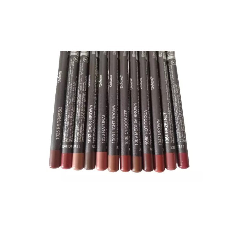 Sangpumsangseoseolmyeongchamjo 12pc 울트라 파인 립 라이너 브라운 세트 12pc Ultra