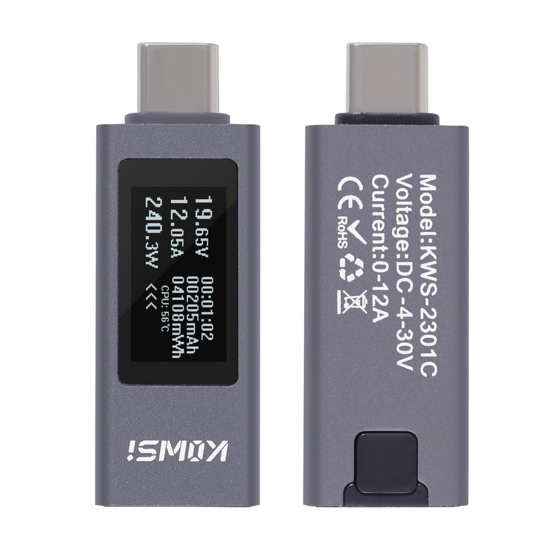 AITRIP USB C Tester Meter Phone Charging Tester USB Meter