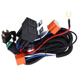 H4 Headlight Relay Conversion Harness, LED Headlight Wiring Harness, H4 Headlight Relay Harness Kit, LED Compatible, ABS Material Fits H6054 H5054 H6054LL 6014 6052 6053 and More OEM Headlights