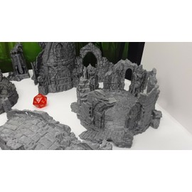 EC3D 9 Piece Ruins Set Scatter Terrain Scenery 28mm Dungeons & Dragons 3D Printed