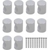 Half Forest Furniture Knobs Matt Silver 10 Cylindrical Drawer Knobs